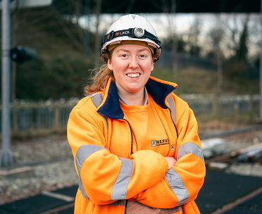 A Nexus employee in high-vis clothing