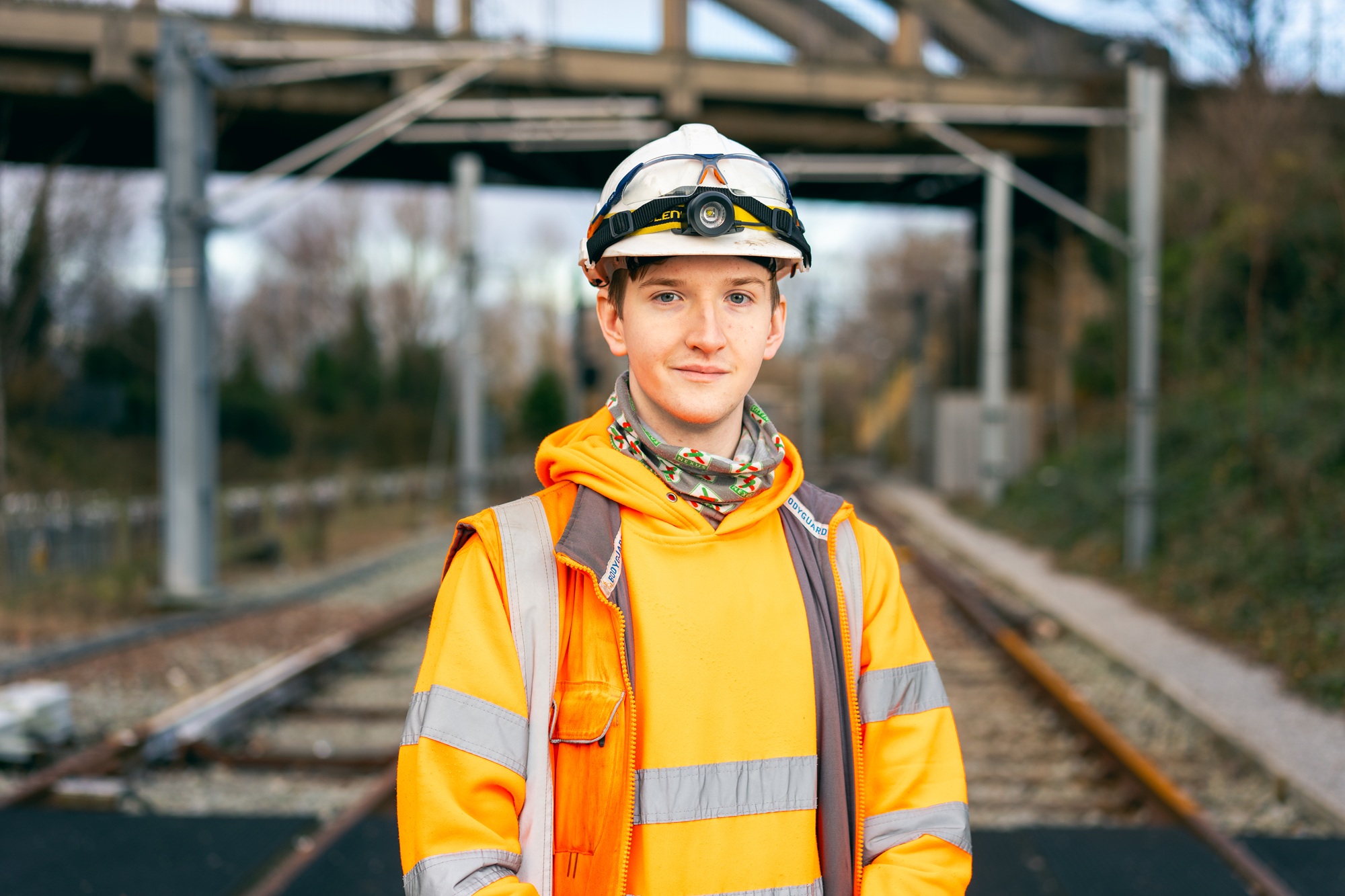 A Nexus apprentice on the Metro tracks in an engineering role