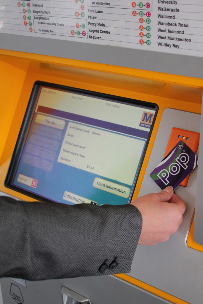 Pop PAYG card at ticket machine
