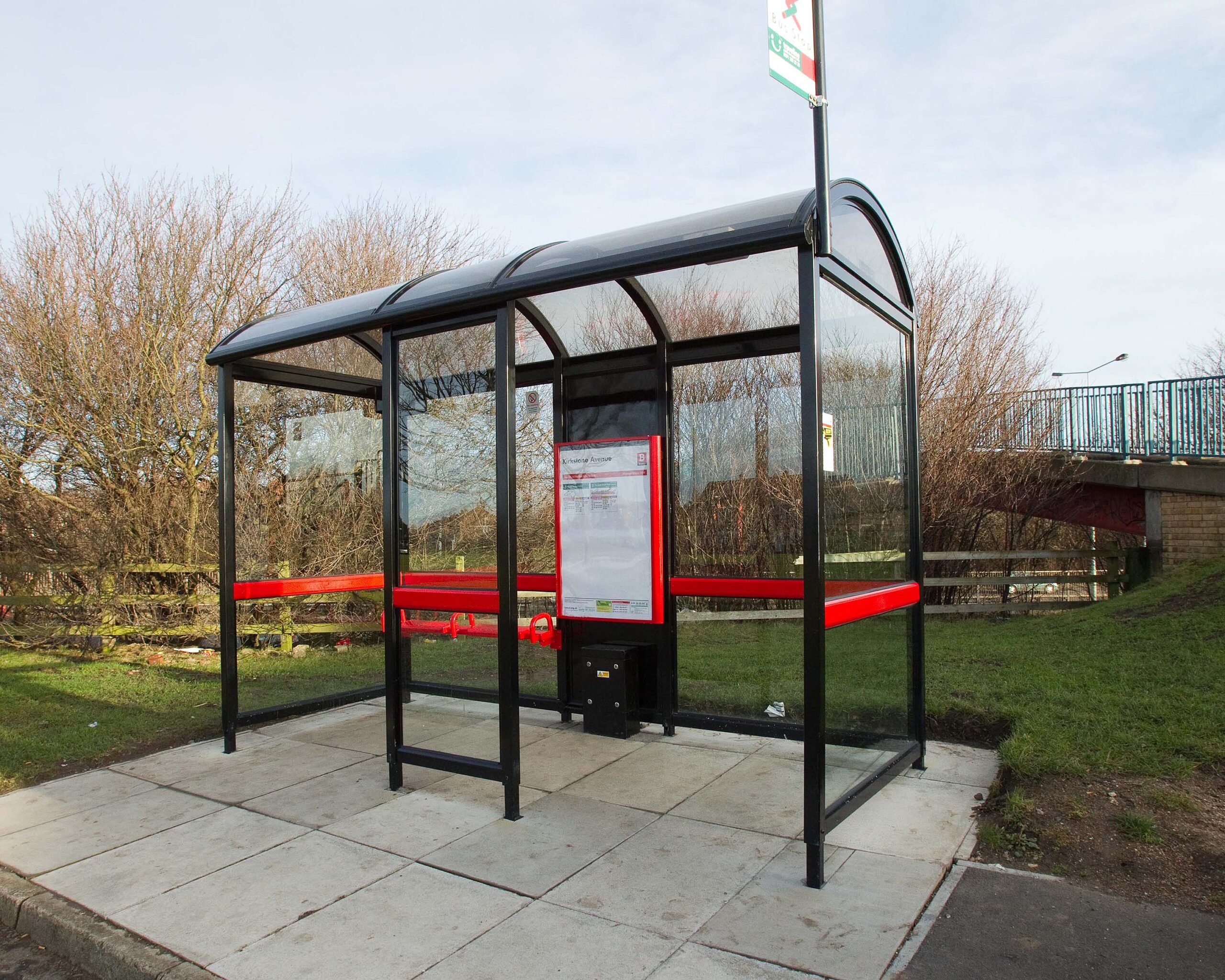 A bus shelter